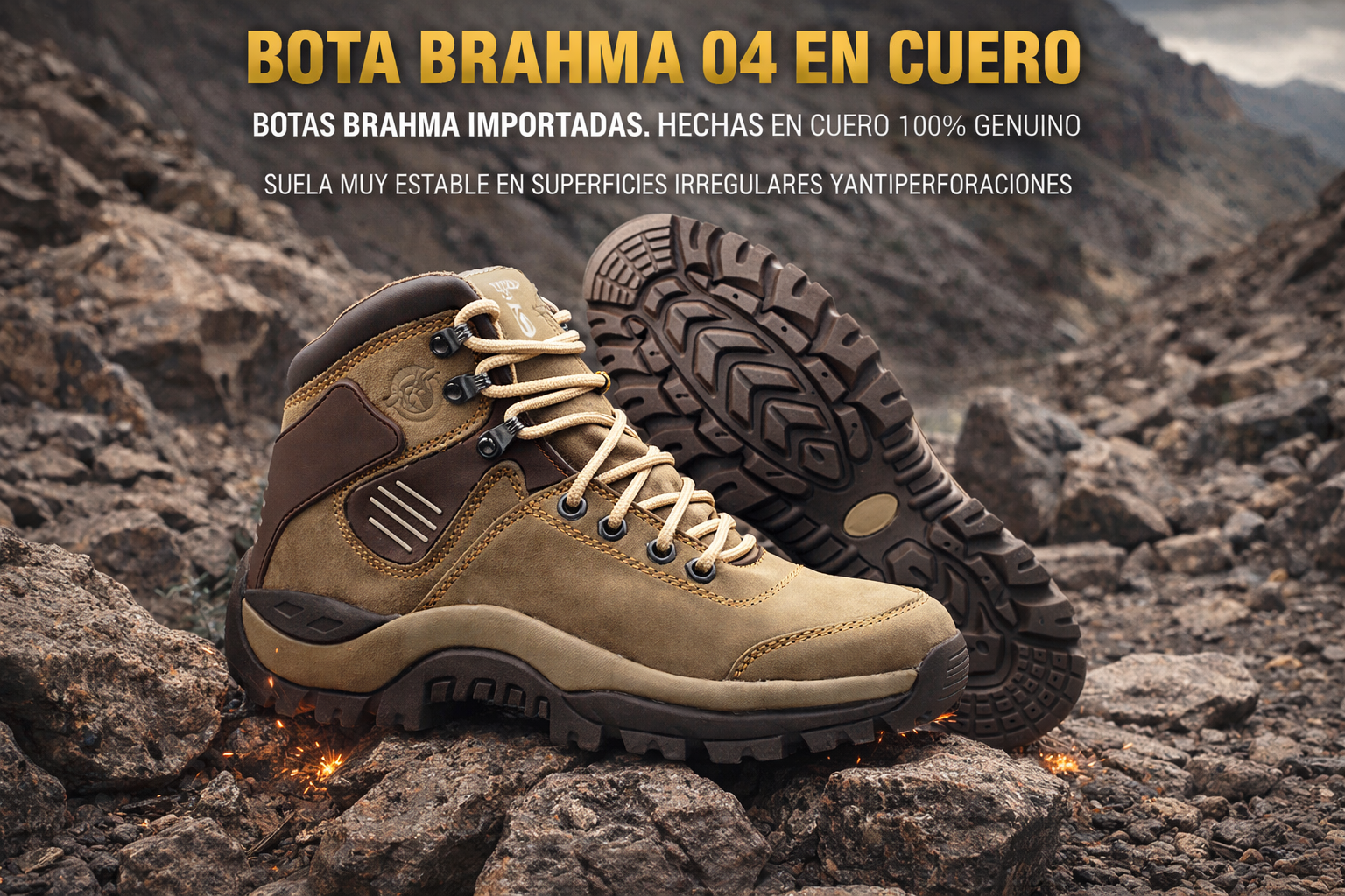 Bota Brahma En Cuero